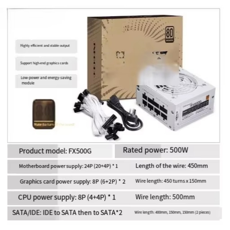 850W Sfx Power Supply 80 Plus Gold - Fonte de Alimentação SFX 750W/850W 80