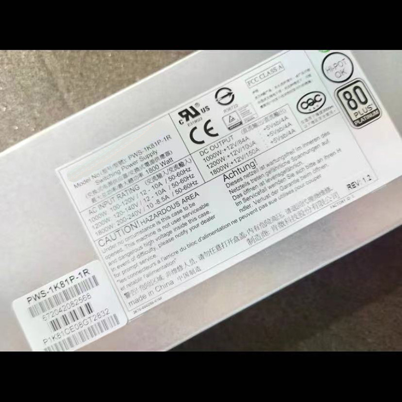 PWS-1K81P-1R 1800W For Supermi - 1800W Server Power Supply Redundant avaliação e preço